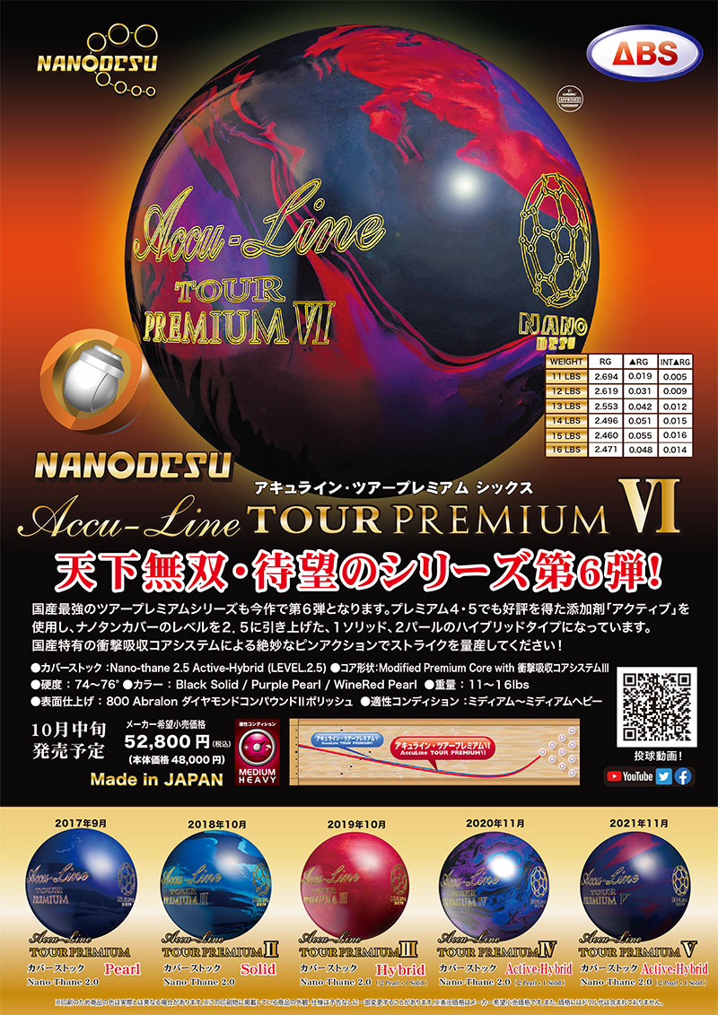 アキュラインツアープレミアムウレタン　15P ABSオンライン ボール：アキュライン・ツアープレミアム ユー