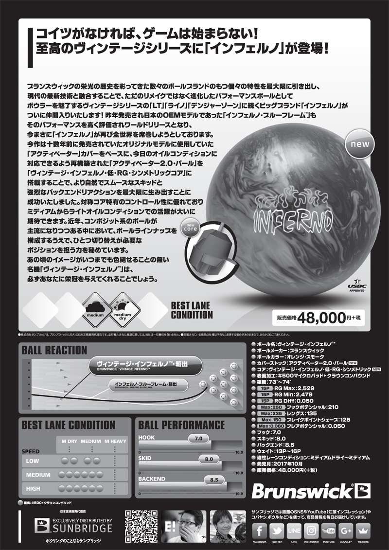 ブランズウィック ヴィンテージインフェルノ (PARKLANES PRO SHOP)